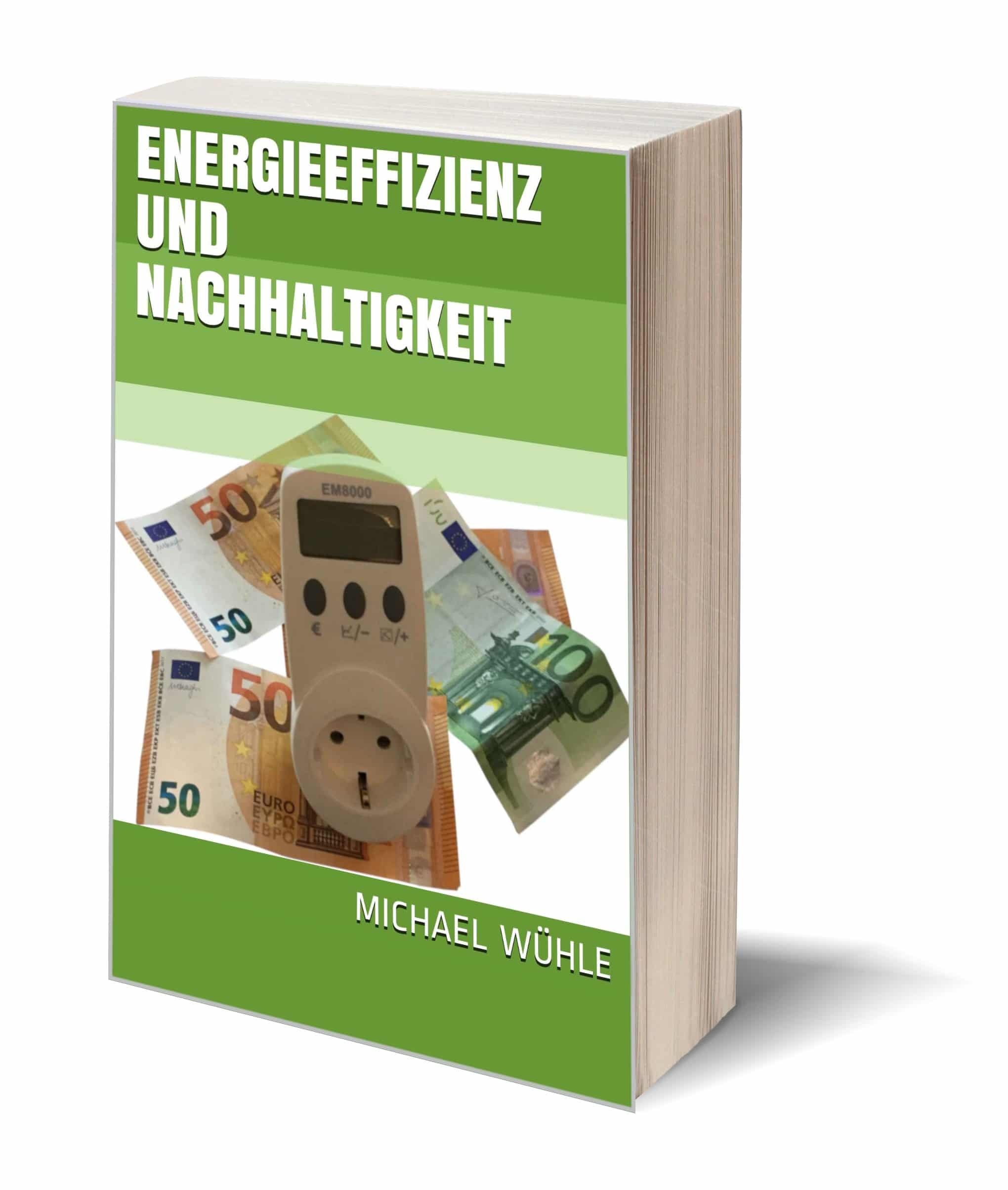 das Cover des Sachbuchs ‘Energieeffizienz und Nachhaltigkeit‘, Autor Michael Wühle